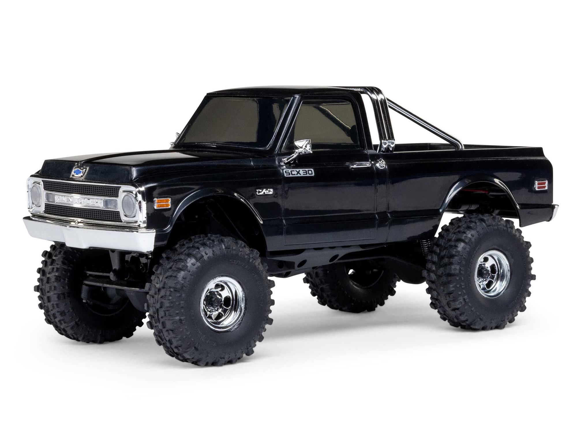 Axial 1/30 SCX30 Chevrolet K10 4X4 RTR Brushed Rock Crawler (Battery & Charger Included), Black