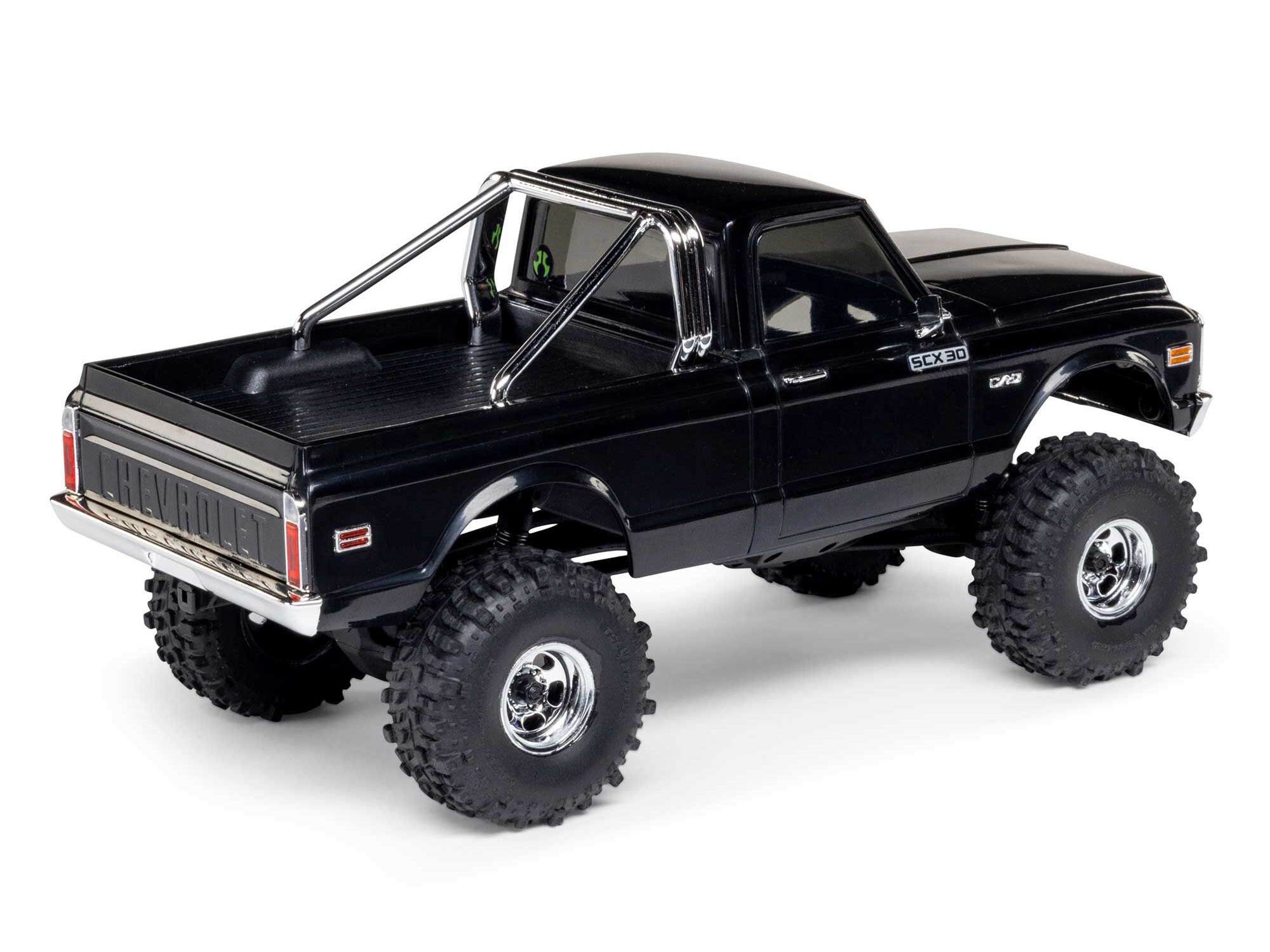 Axial 1/30 SCX30 Chevrolet K10 4X4 RTR Brushed Rock Crawler (Battery & Charger Included), Black - 2