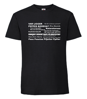 Sällskapsresan Uttryck Svart T-Shirt