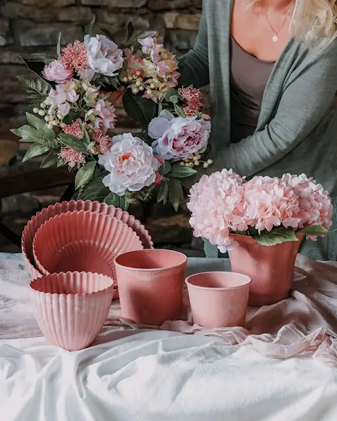 Artificial Hydrangea Light Pink - 50 cm