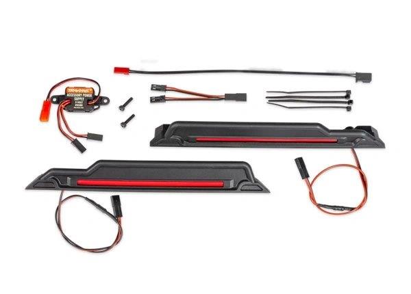 Traxxas LED Ljus Chassie Röd Komplett X-Maxx, XRT, Funco