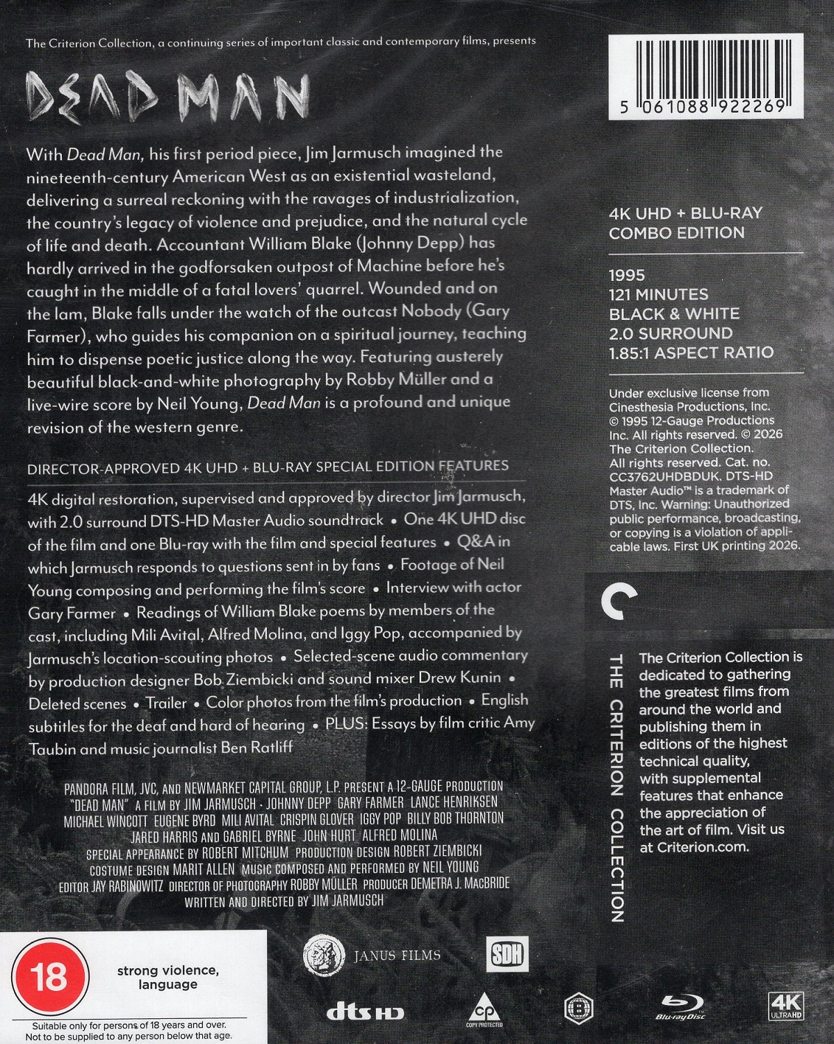 Dead Man (Criterion Collection) (ej svensk text) (4K Ultra HD + Blu-ray) - 2