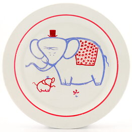 Stig Lindberg (Baby 1951) Children's Plate with Elephant Family 21 cm (2)