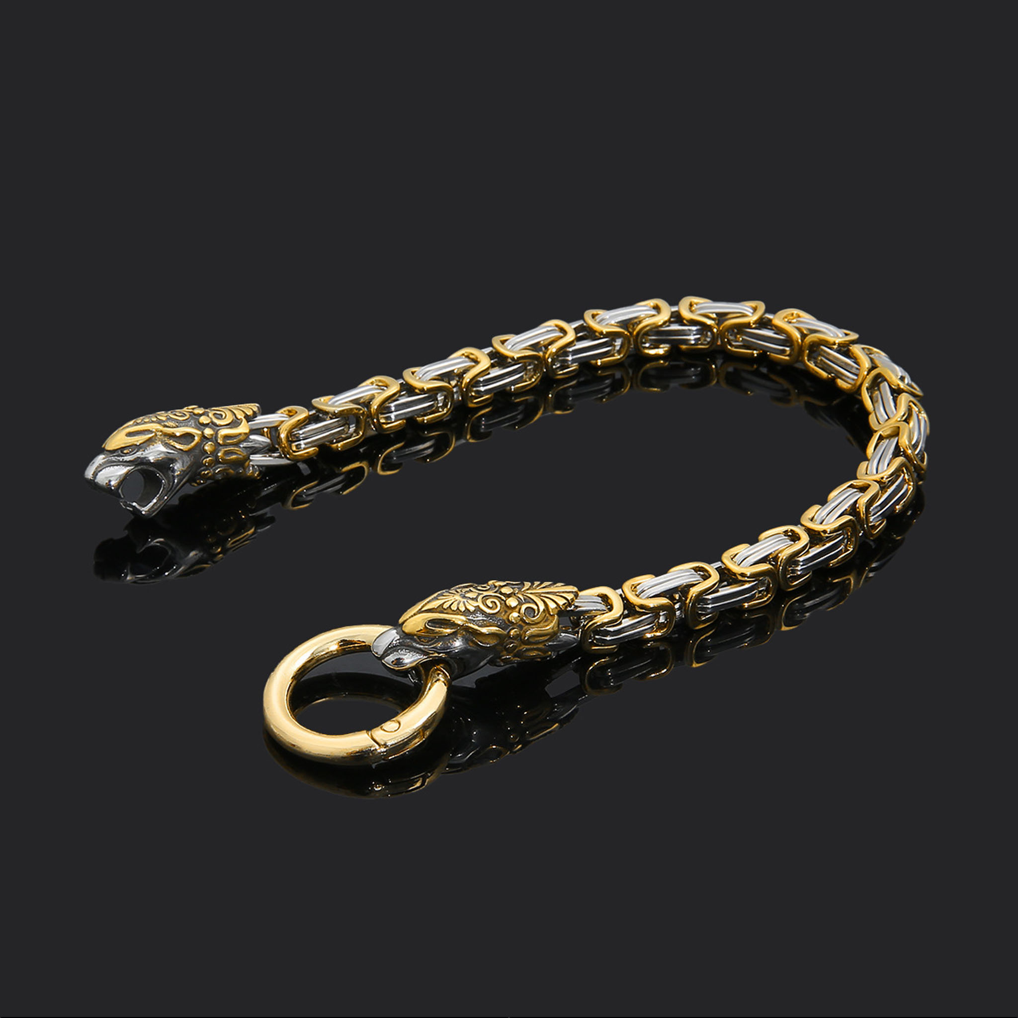 Jormungandr Viking bracelet King´s chain stainless steel