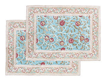 Bordstabletter- Apple-Turquoise - 37x50cm set of 2