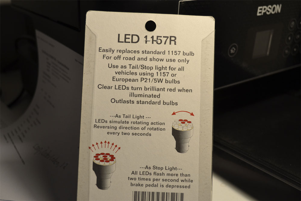 Lampa baklampa roterande "ETT EXEMPLAR" - 4