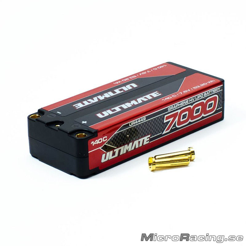 ULTIMATE  - Batteri LiPo, Graphene HV, Mid-Shorty ,2S 140C, 7.6V/7000mAh - 2