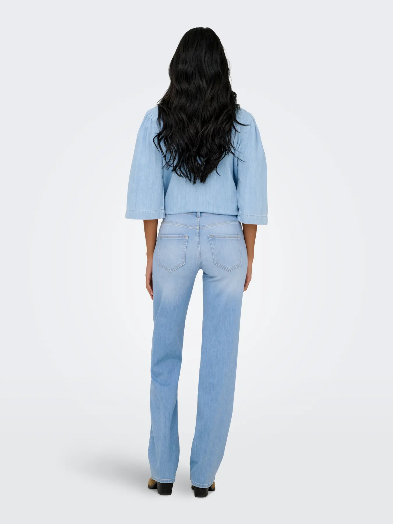 Only - Blush Raka Jeans Ljus Denim - 5