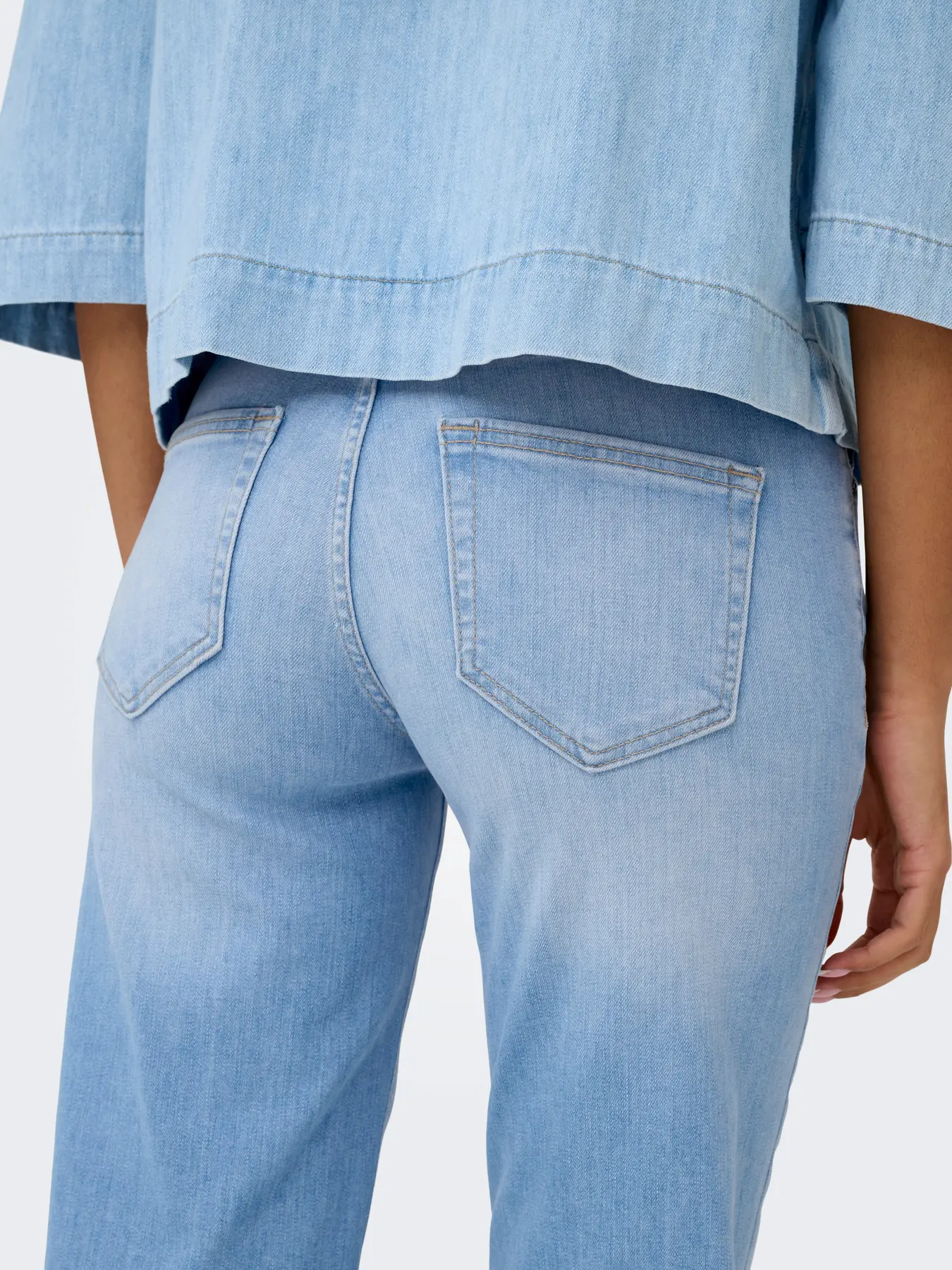 Only - Blush Raka Jeans Ljus Denim - 7