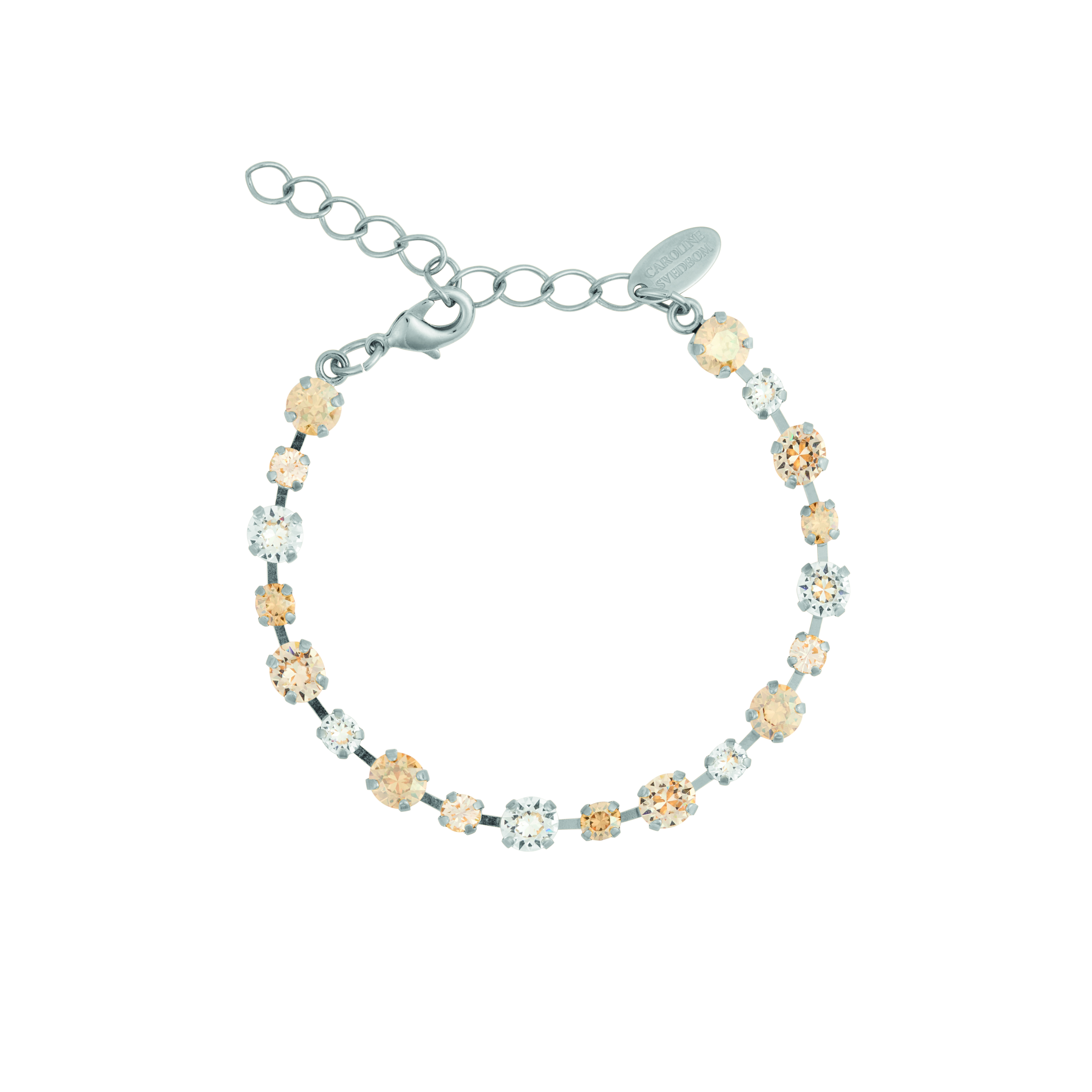 Caroline svedbom Calanthe Golden Combo armband rhodium