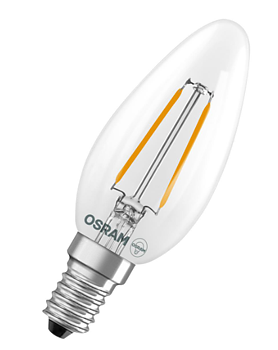 LED-lampa, kron, Led Star Classic B, E14 Klar 1W