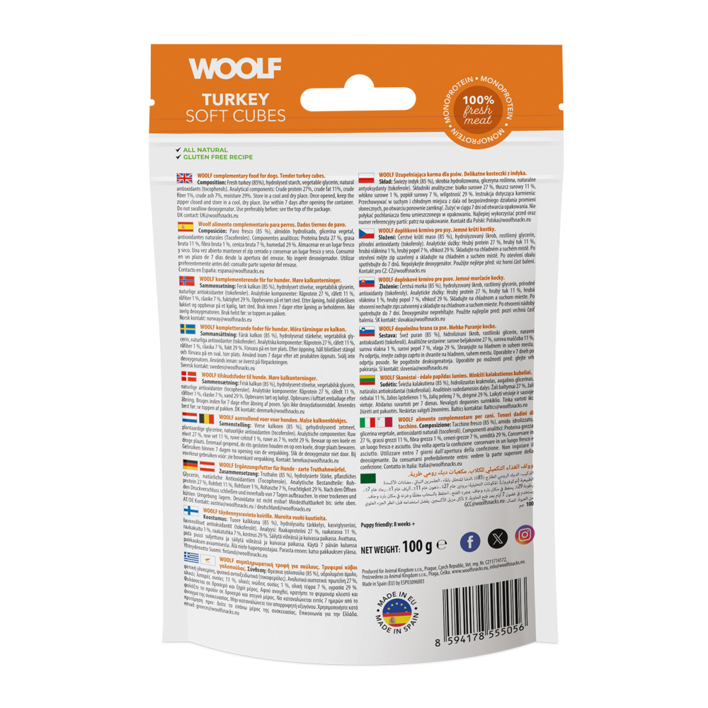 Woolf turkey soft cubes - 2