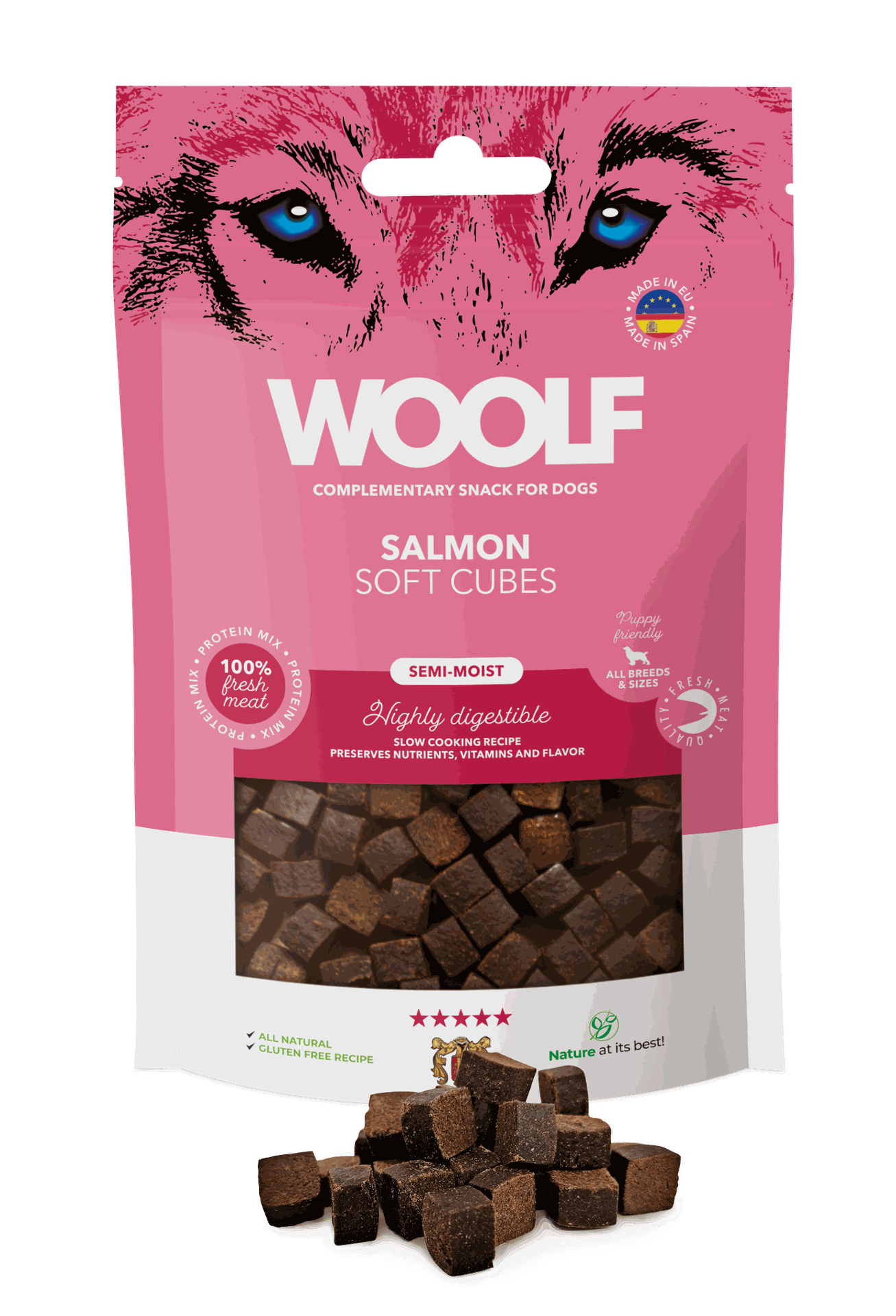 Woolf salmon soft cubes