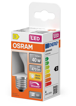 LED-lampa, klot, dimbar, Led Superstar Classic P 3,4W E27