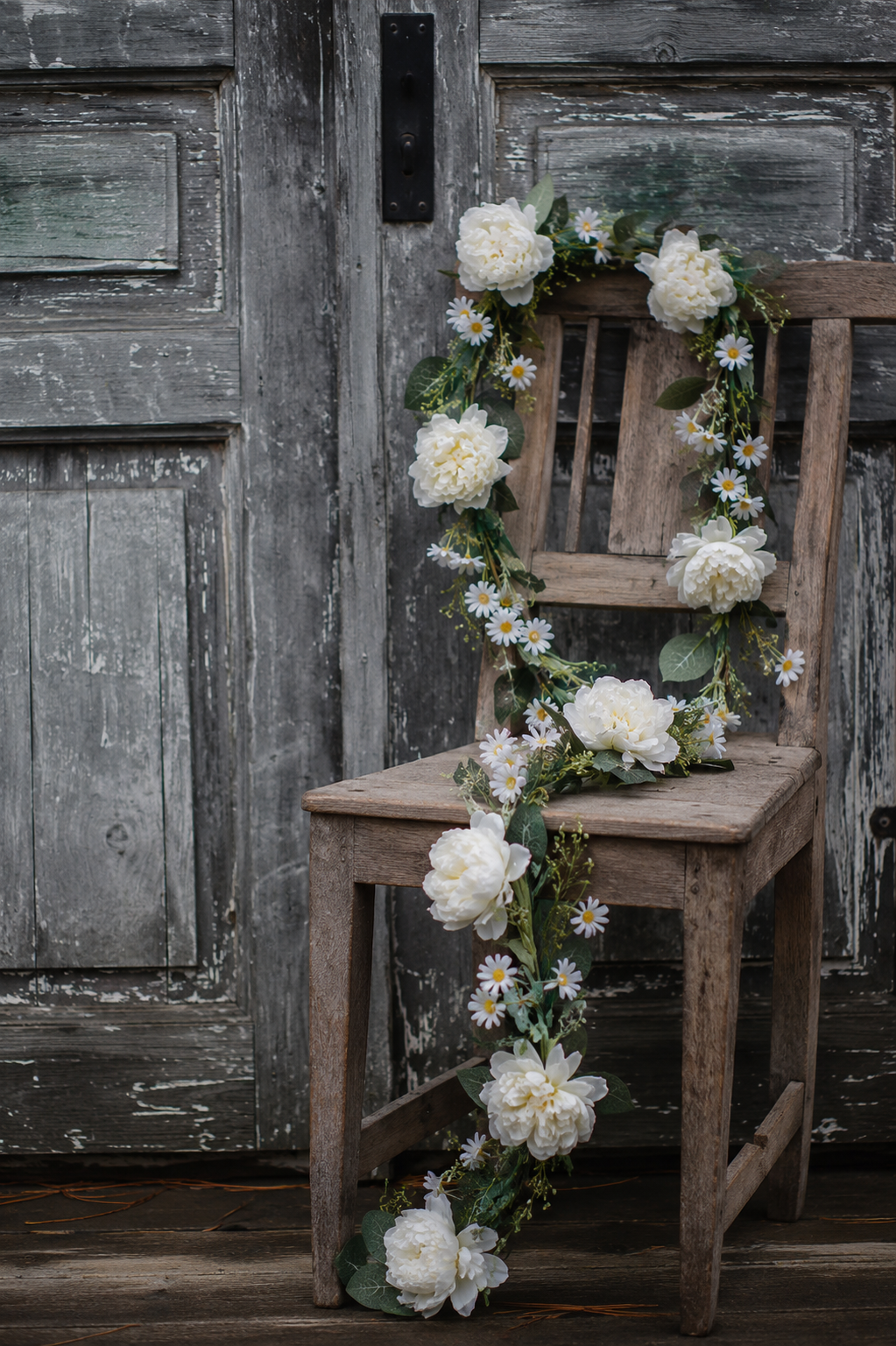 Artificial Plant Garland Flowers White - 150 cm