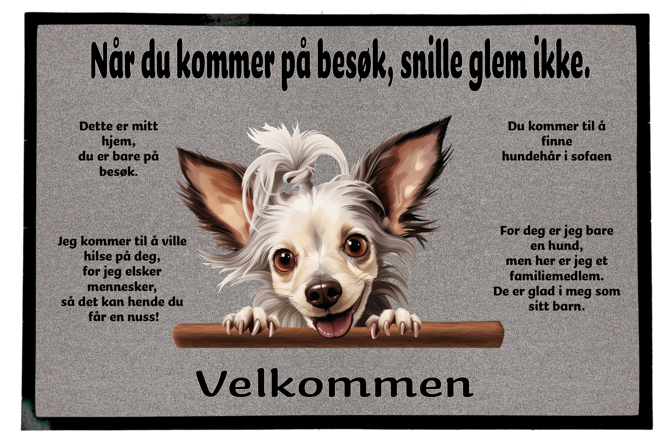Dørmatte Chinese Crested 1