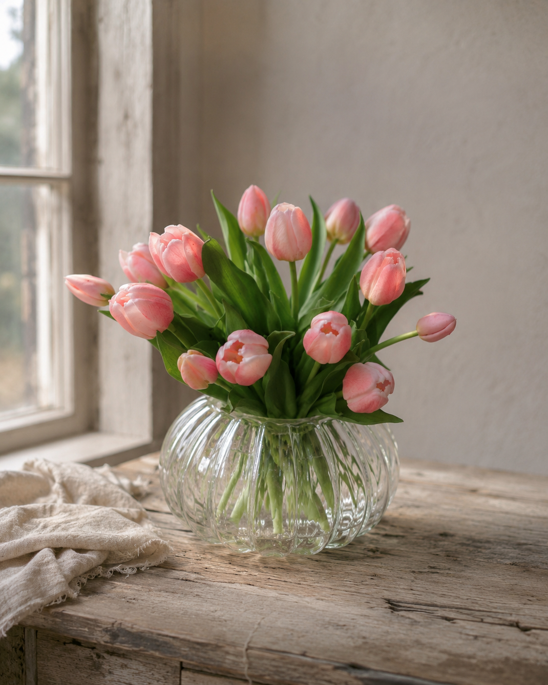 Artificial Tulip Bouquet Pink - 30 cm - 2