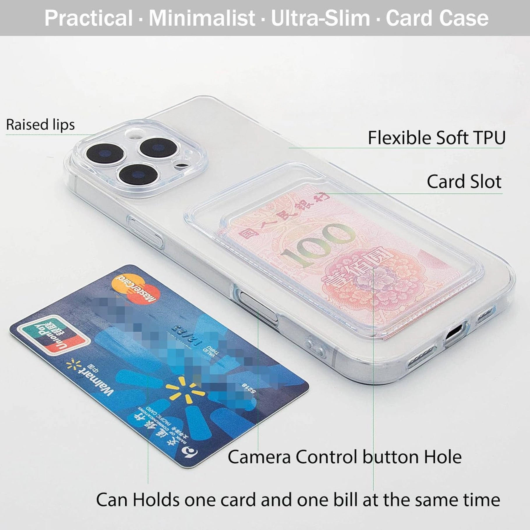 1SWEDEN skal för Iphone 16 Pro Max - korthållare slot TPU - 3