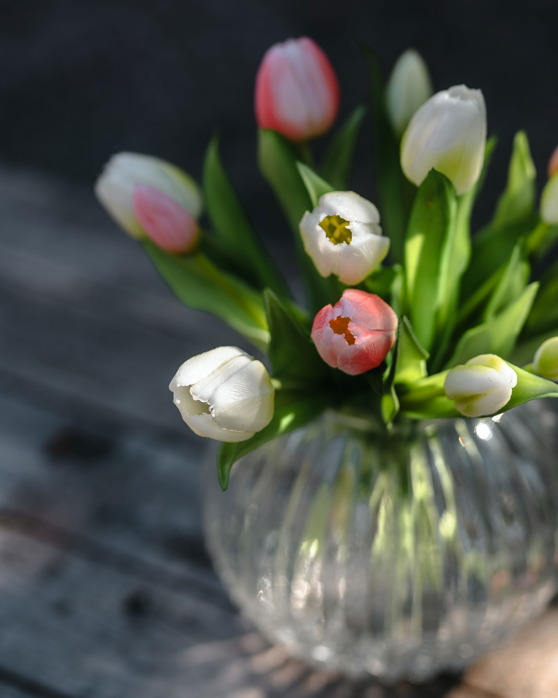 Artificial Tulip Bouquet White - 30 cm - 4
