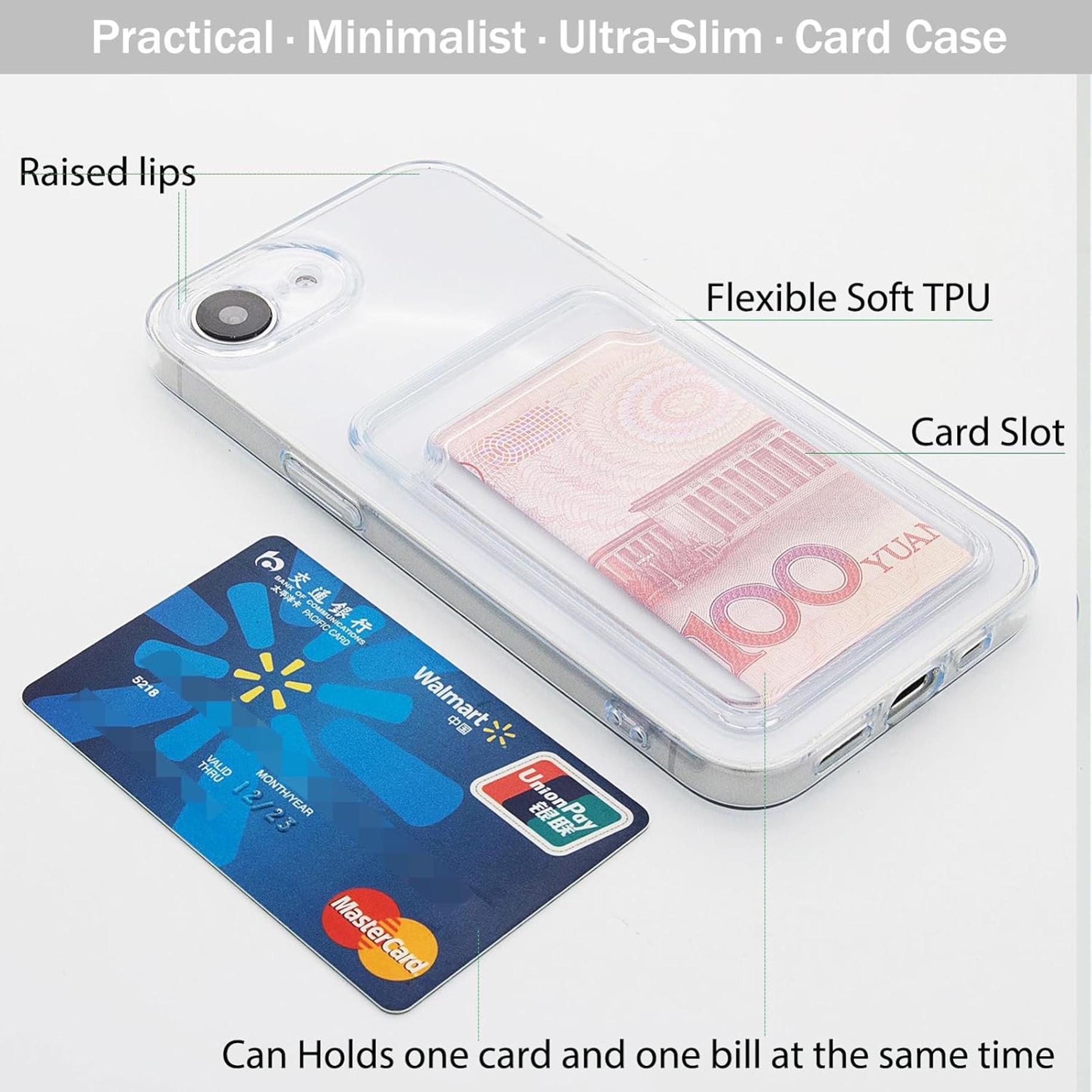 1SWEDEN skal för Iphone 16e - mobilskal korthållare slot TPU - 4