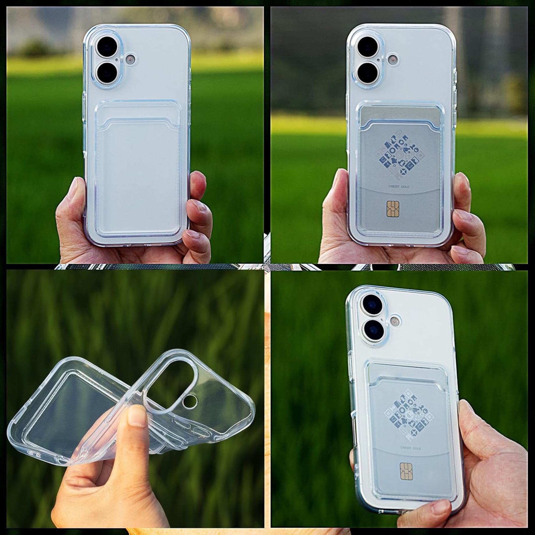 1SWEDEN skal för Iphone 17 - mobilskal korthållare slot TPU - 7