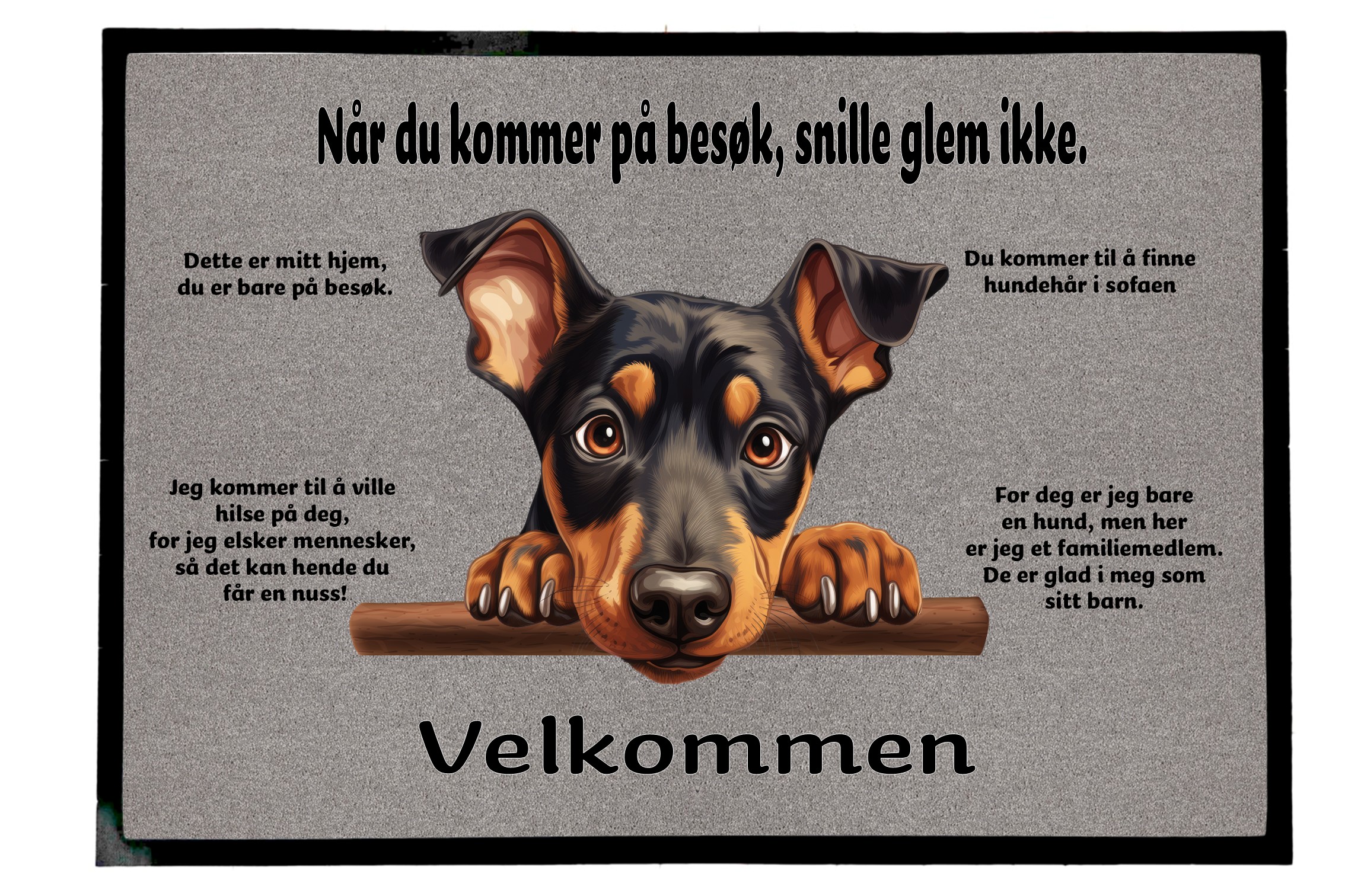 Dørmatte Doberman Pinscher 1