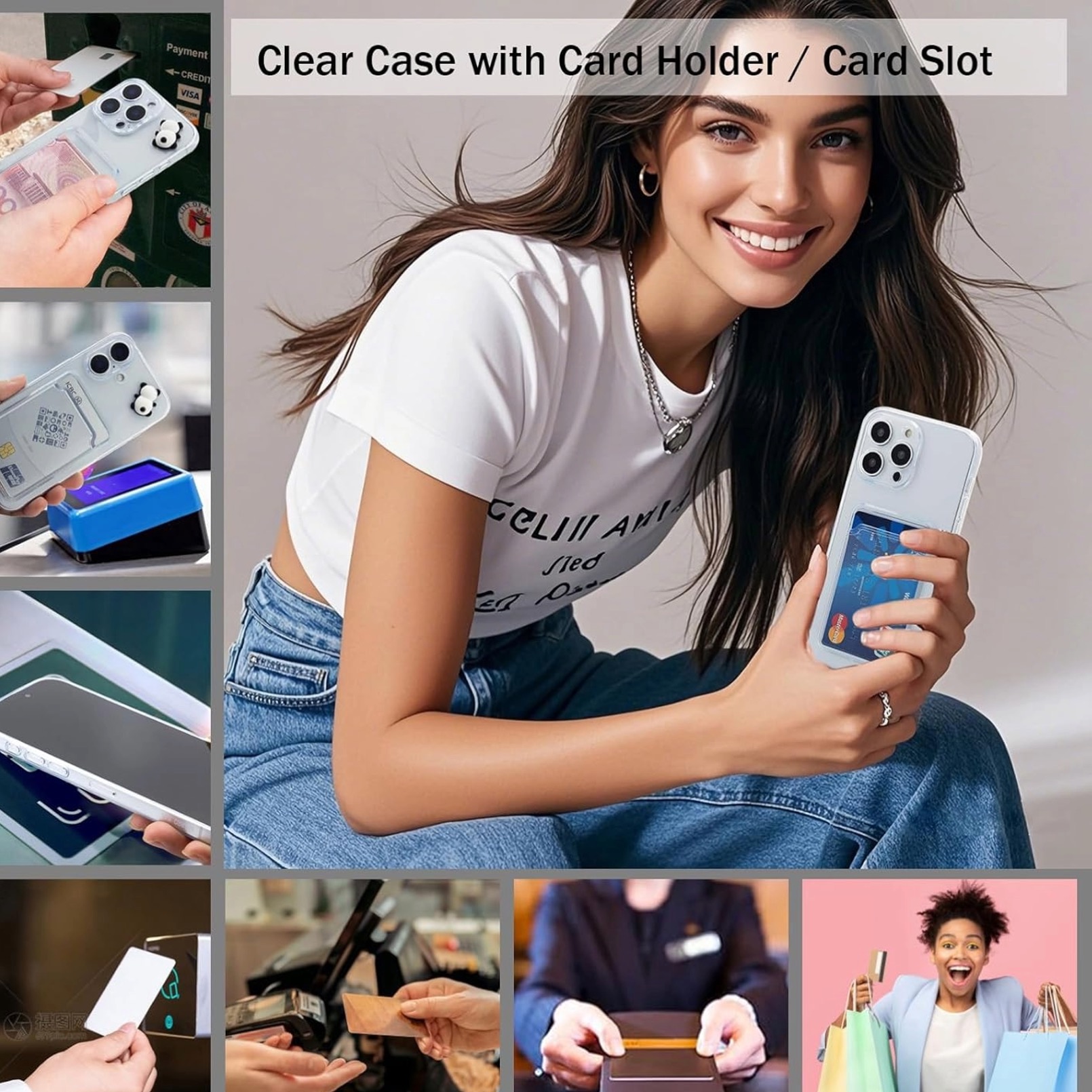 1SWEDEN skal för Iphone 11 Pro - mobilskal korthållare slot TPU - 5