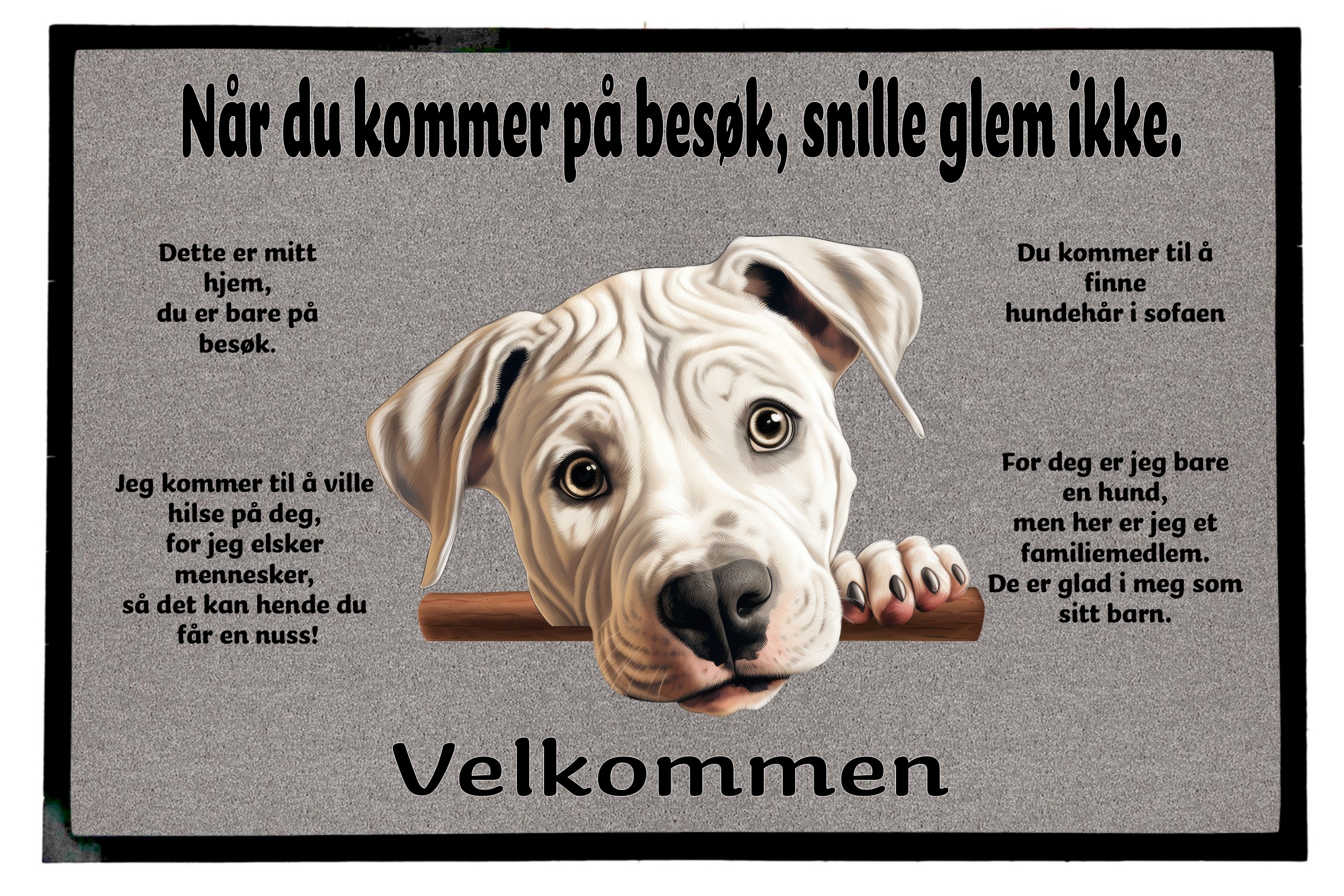 Dørmatte Dogo Argentino 1