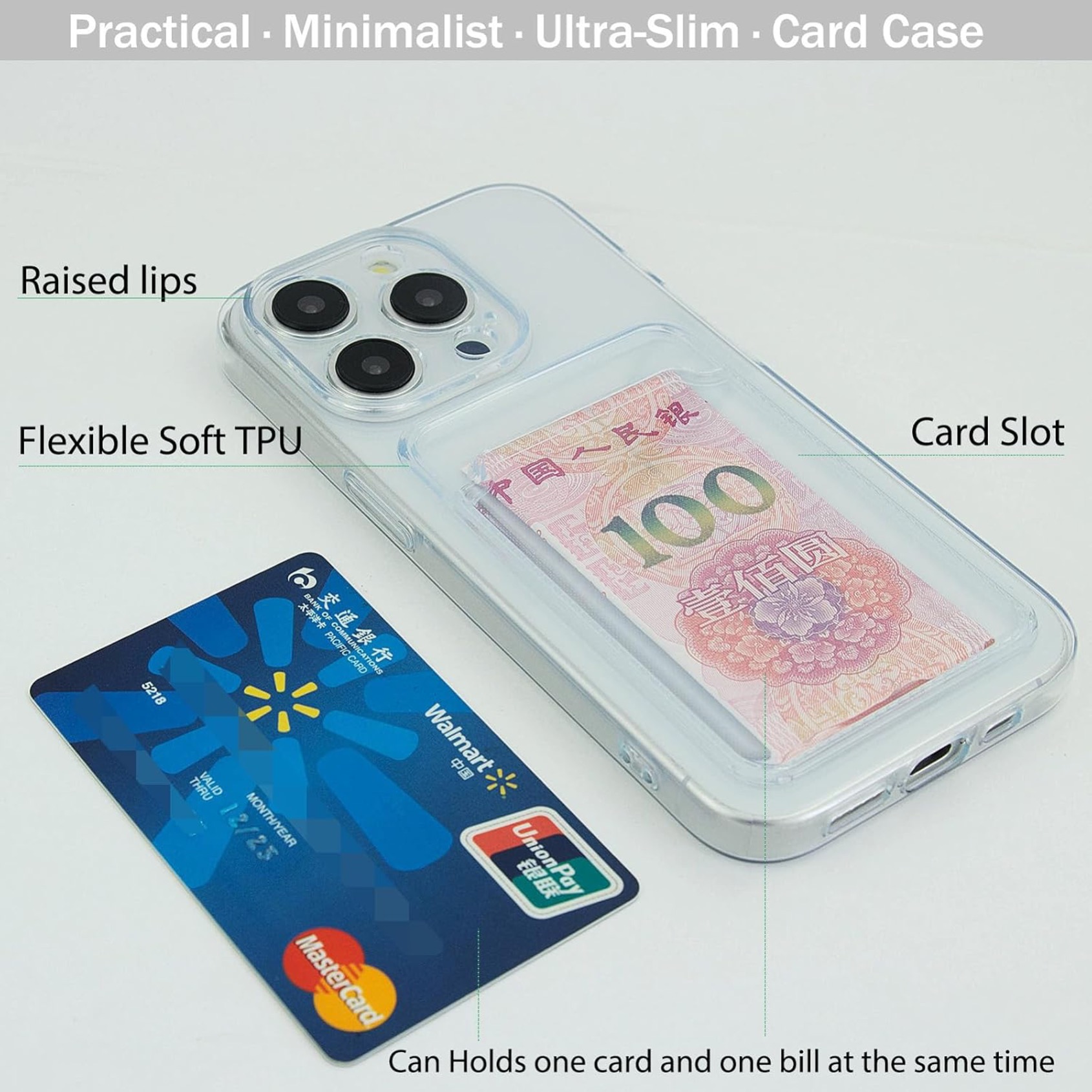 1SWEDEN skal för Iphone 13 Pro - mobilskal korthållare slot TPU - 3