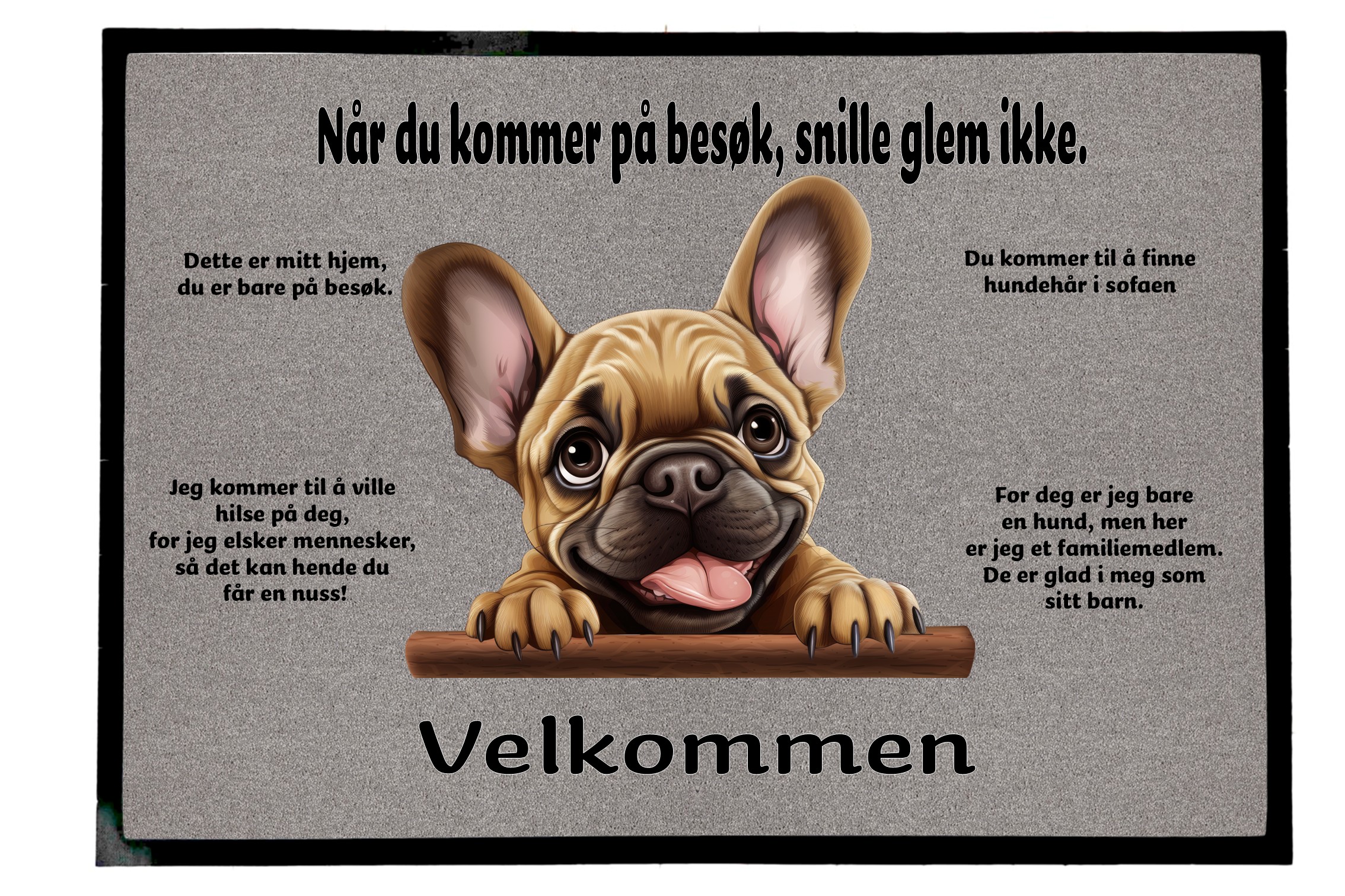 Dørmatte Fransk Bulldog 2