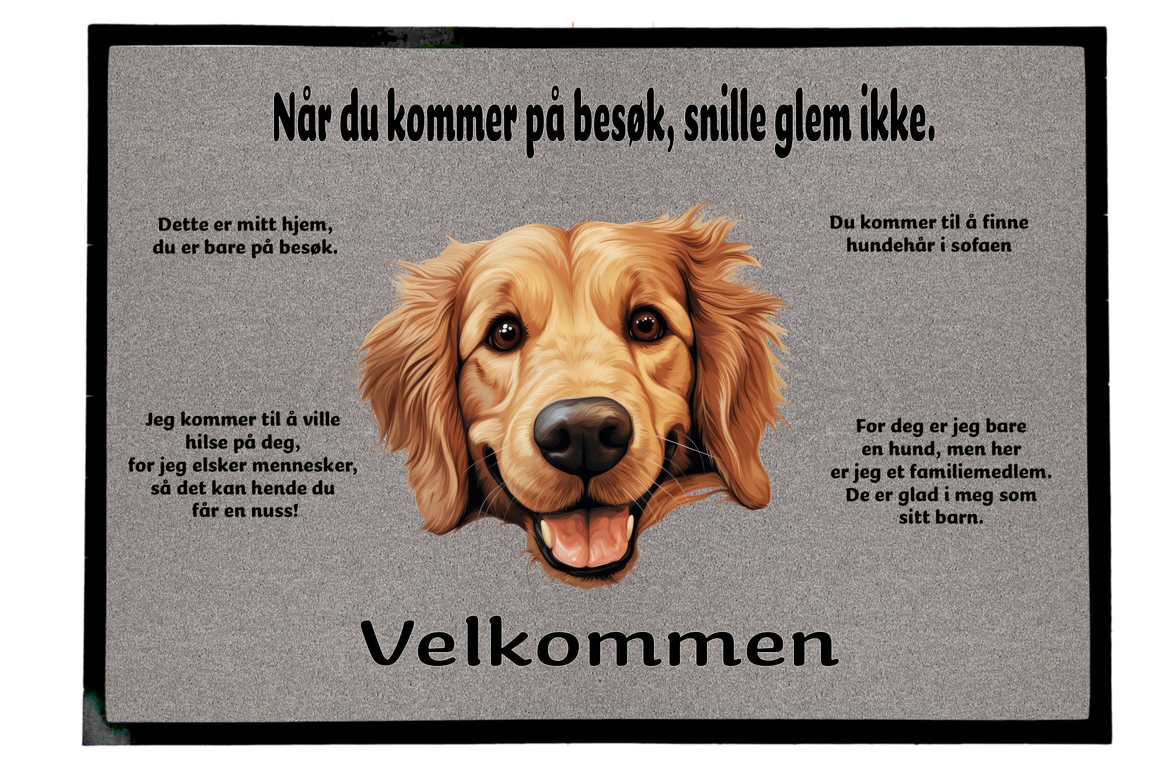 Dørmatte Golden retriever 2