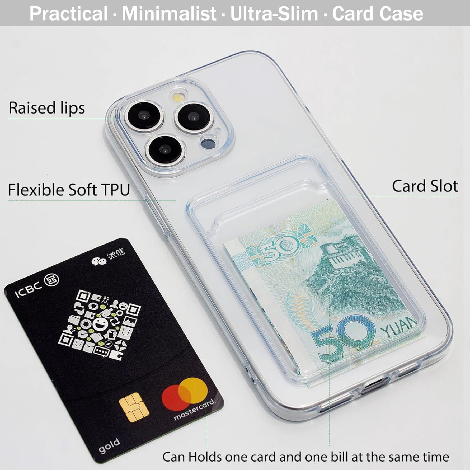 1SWEDEN skal för Iphone 15 Pro Max - korthållare slot TPU - 3
