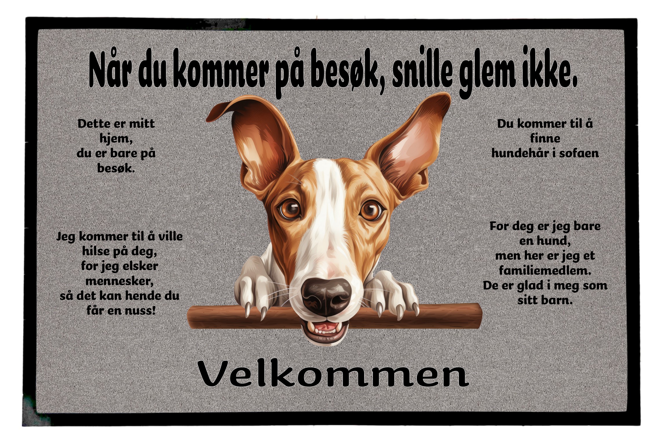 Dørmatte Ibiza-hund 1