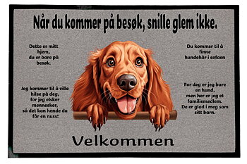 Dørmatte Irish setter 3