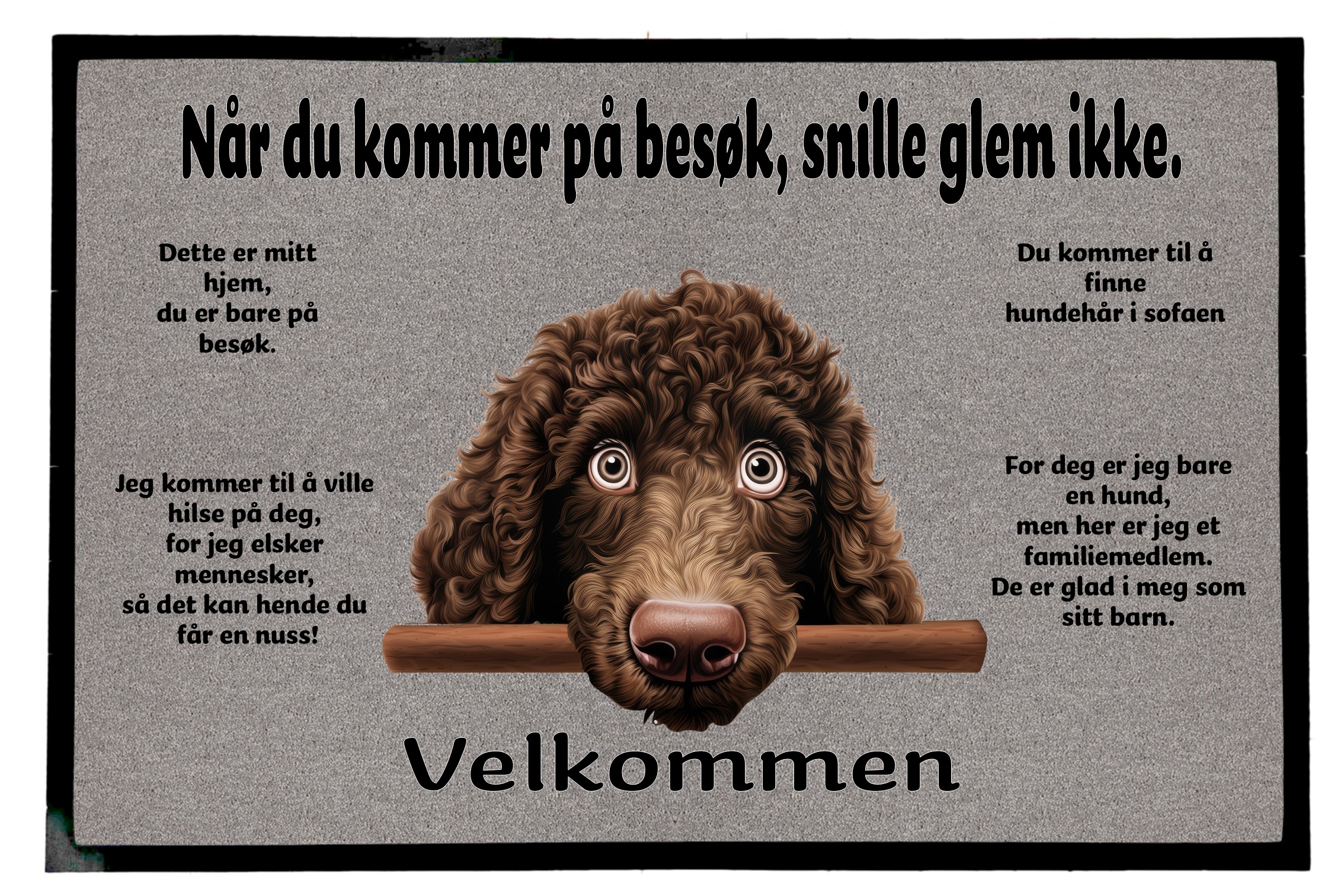 Dørmatte Irish vannspaniel 1