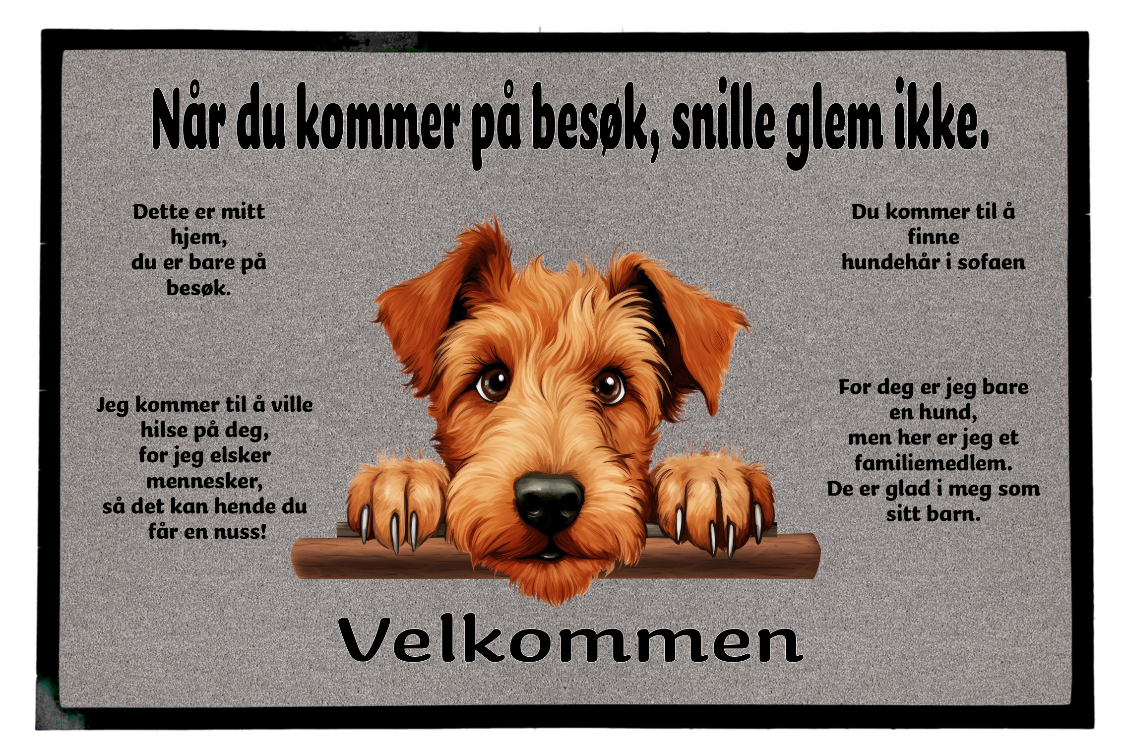 Dørmatte Irsk terrier 1