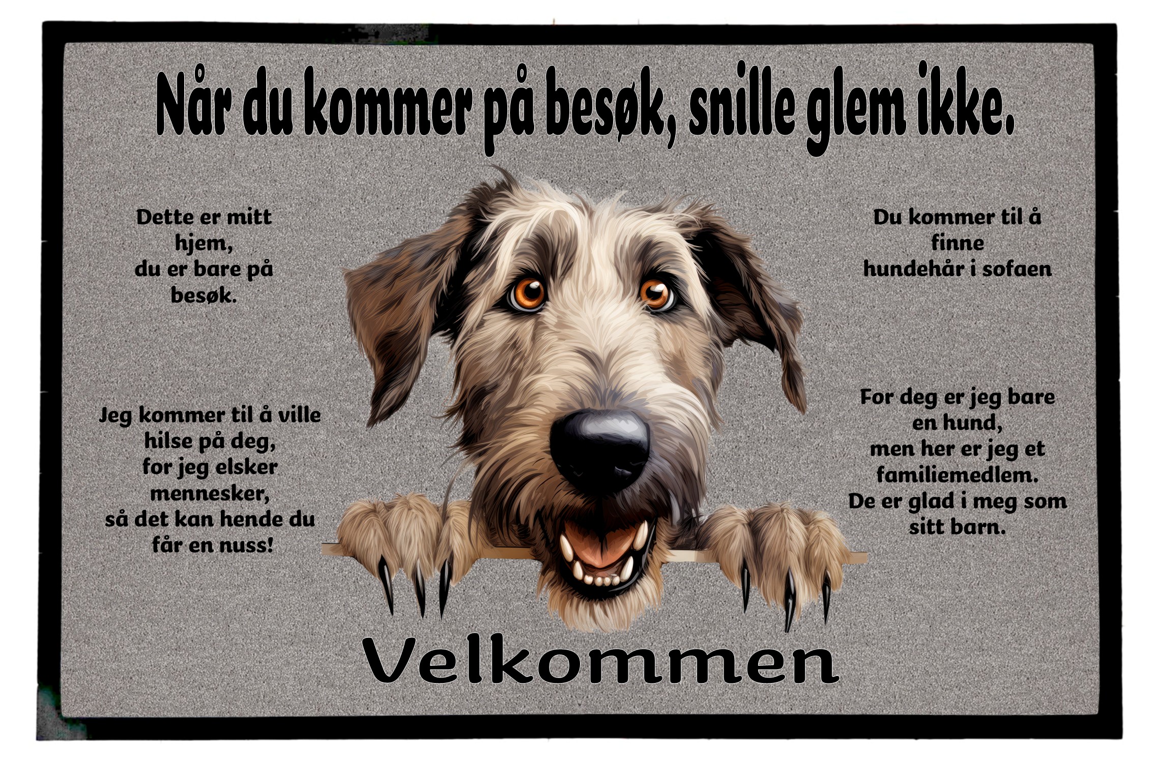 Dørmatte Irish Ulvhund 2