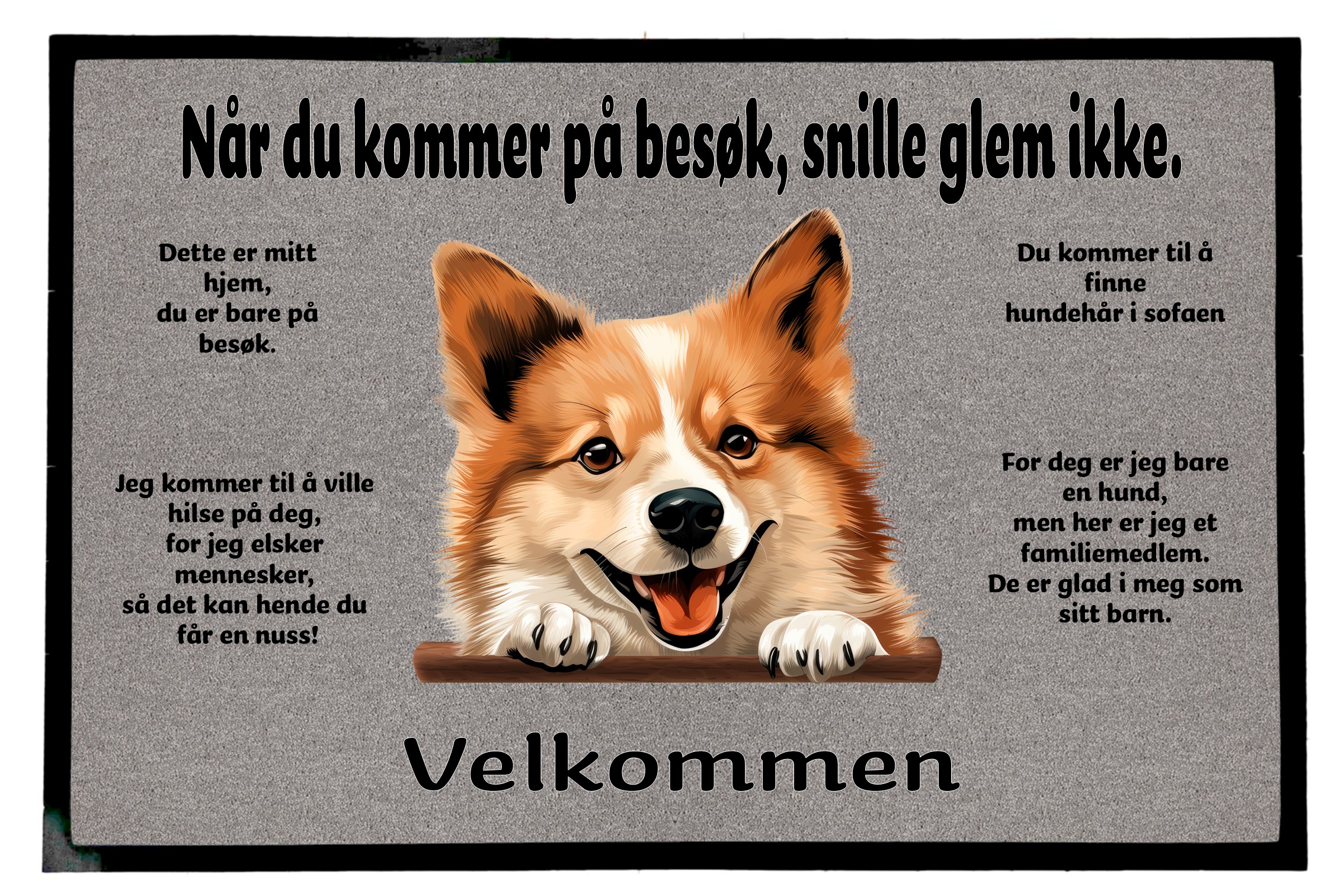Dørmatte Islandsk fårehund 1
