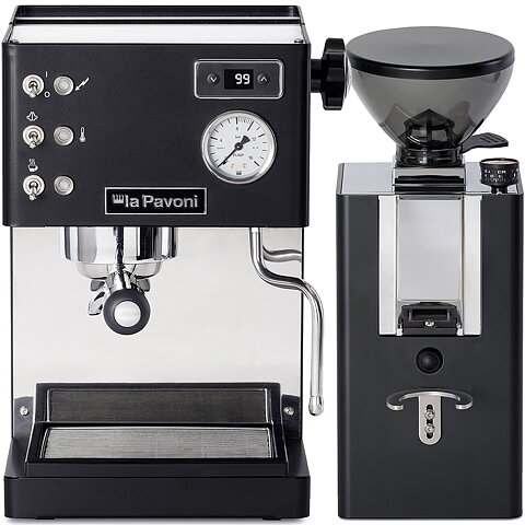 La Pavoni Casabar PID Black + La Pavoni Kube Mill Black