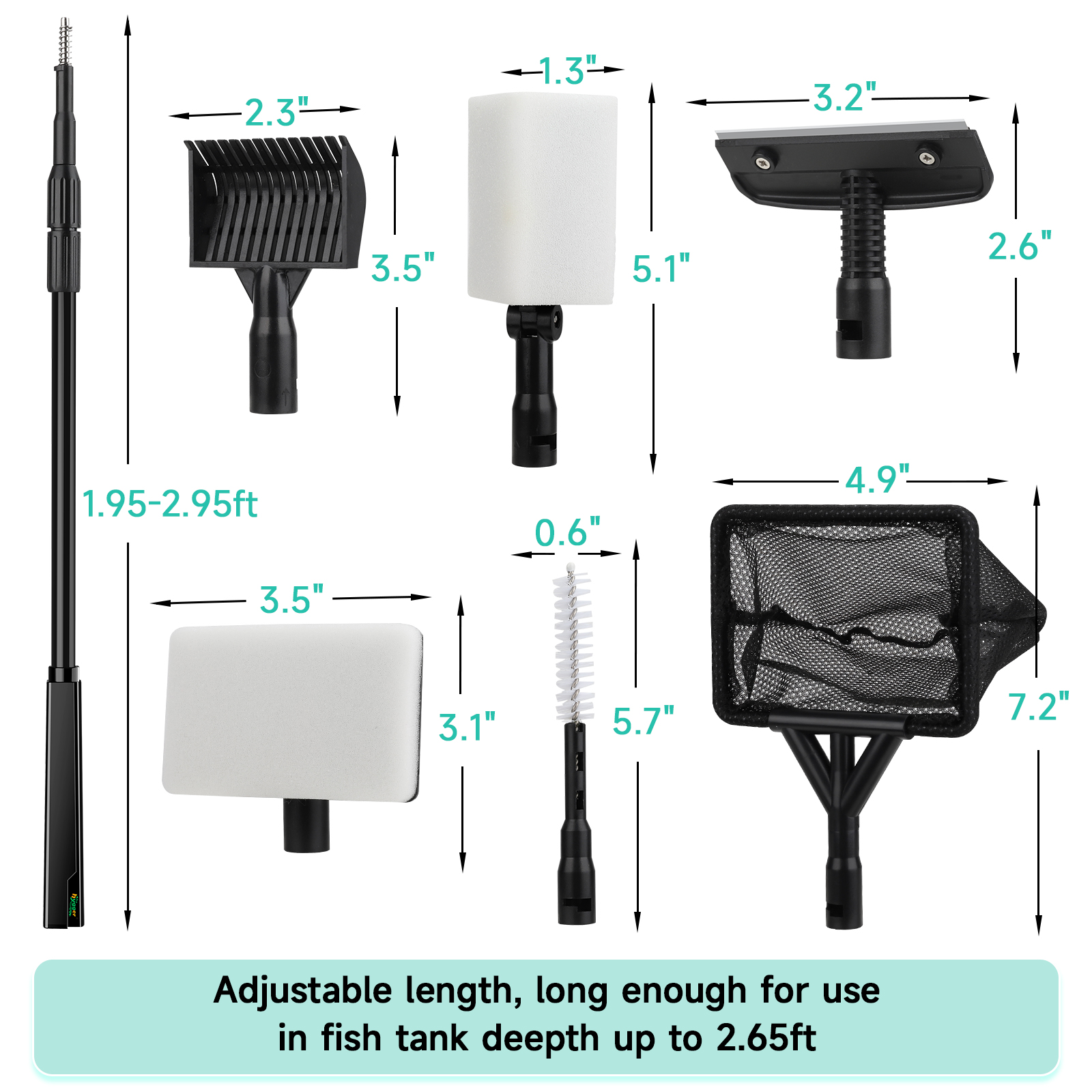 Hygger  Black Knight 6-in-1 Rengöringskit - 4