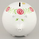 Göran Andersson (1962) White Piggy Bank with Swelling Form 17/13 cm