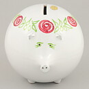 Göran Andersson (1962) White Piggy Bank with Swelling Form 17/13 cm