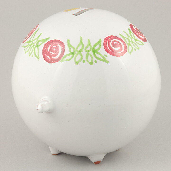 Göran Andersson (1962) White Piggy Bank with Swelling Form 17/13 cm