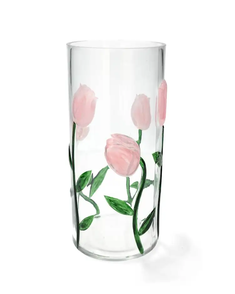 Vase Tulips Pink - 31 cm - 2