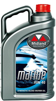 Midland 15W-40 Delsyntet Marine Oil Inombordsmotorer 4 Liter Dunk  22713 