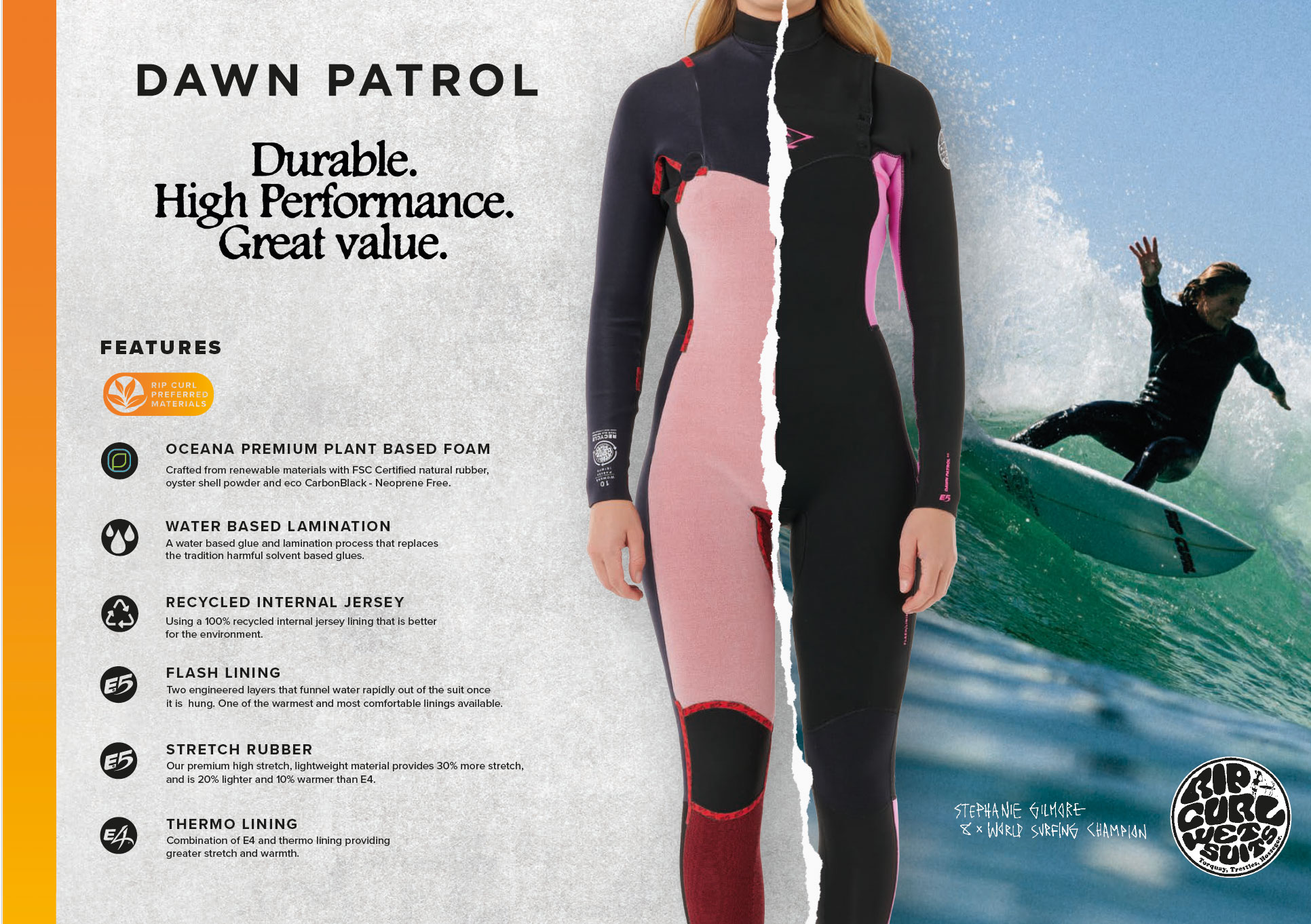 Rip Curl våtdräkt Dam Dawn Patrol Warm 4/3 CZ 26 - 3