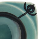 Lisa Larson (Stim 1958) Blue Fish Bowl with Hand-Painted Decor 18 cm (2)