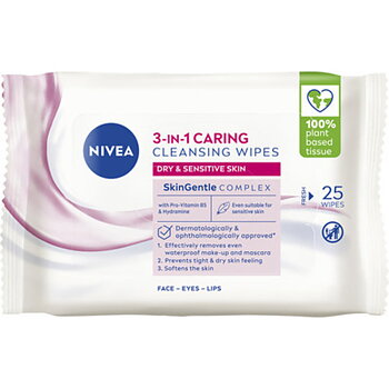 NIVEA Gentle Cleansing Wipes, 25 st