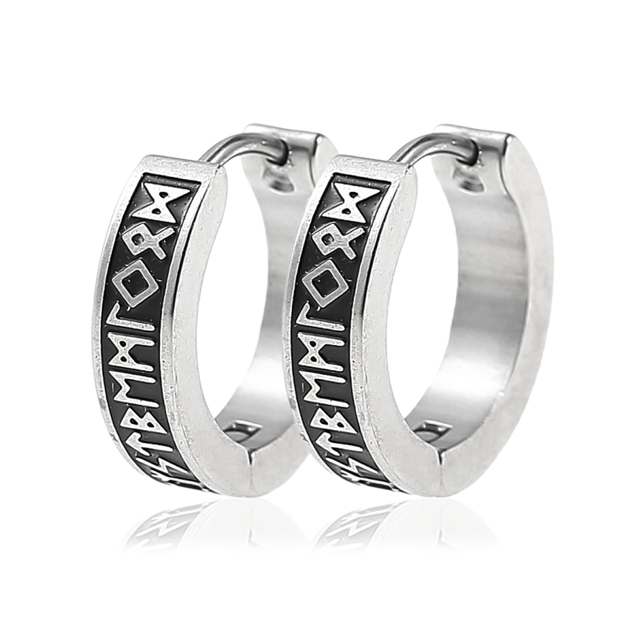 Futhark Hoop – Vikingörhänge med Äldre Futharken