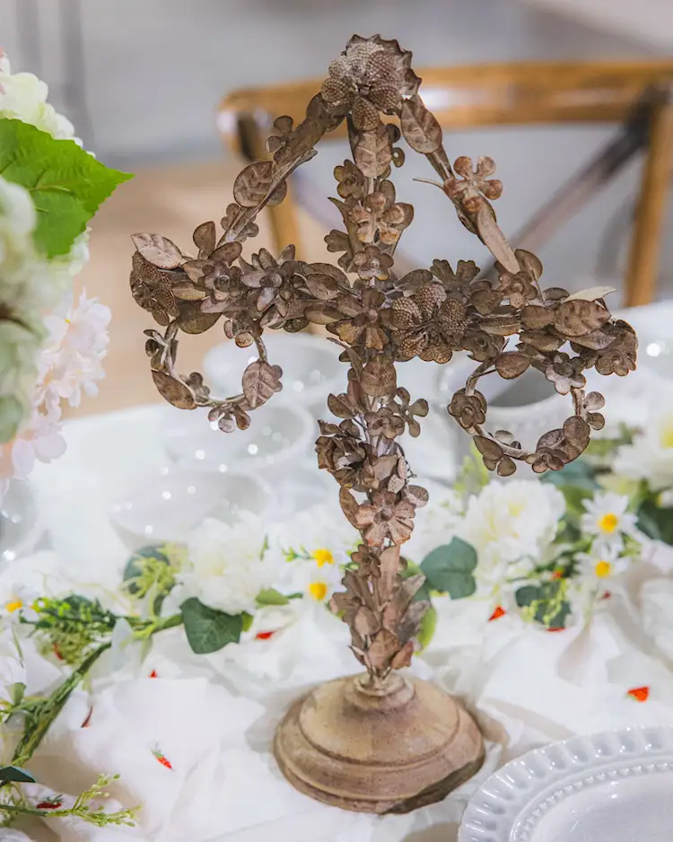 Midsommarstång Floral Beige - 42 cm